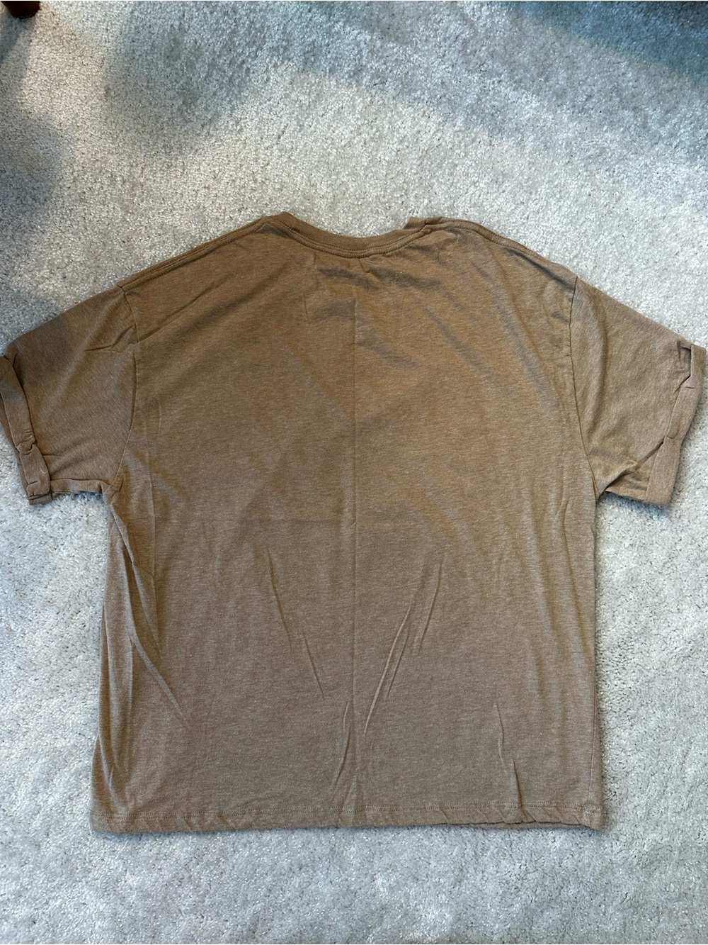 Oversized Modern Lux Brown Graphic Tee with Sunburst and Floral Motif - Picture 7 of 7